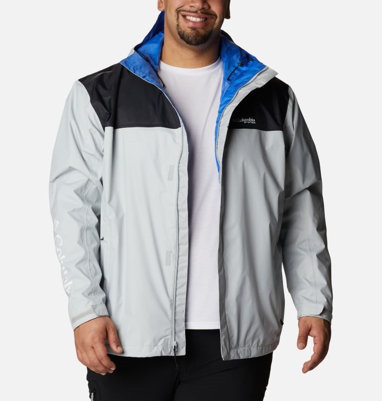 Men's Columbia PFG Storm Jackets Light Grey | Plus Size CA-P36A0
